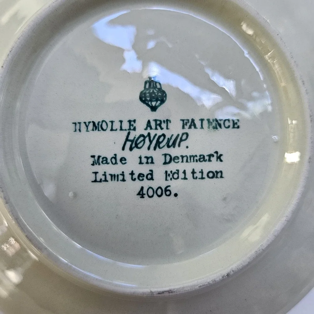 Vintage Nymolle Art‎ Faience Hoyrup Plate Trinket Dish Ltd Ed 4006 Denmark Boats